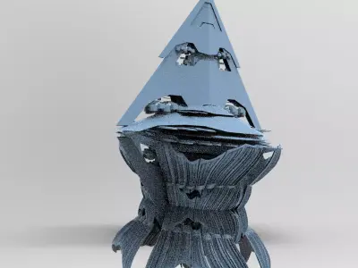Ancient Alien spear tower 5 3D model