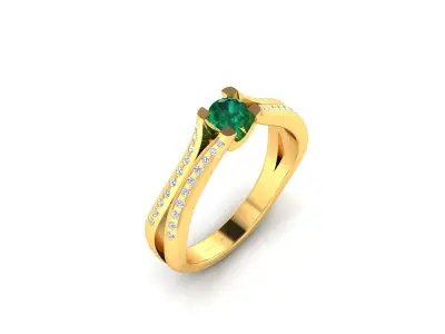 Diamond Ring For Women 3d Print Model 3D print model 70