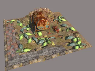 Used as few polygons as possible Low-poly 3D model