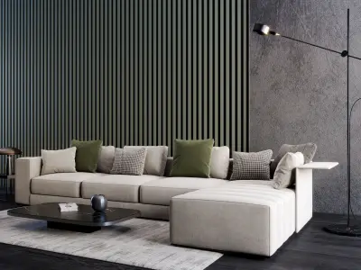 interior livingroom scene 06 3D model