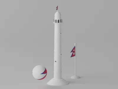 Dharahara Bhimsen Tower Nepal 3D model