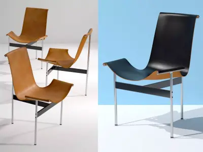 T-Chairs three chairs 3D model