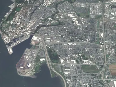 Cityscape Quebec Canada 3D model