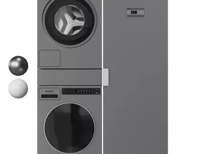Washing machine tumble dryer and drying cabinet Asko 01 3D model