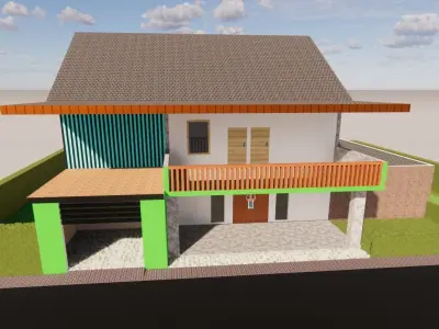 3Dmodeling home Exterior 3D model