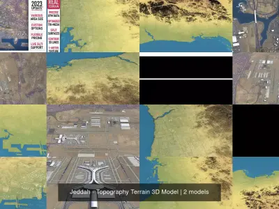 Jeddah - Topography Terrain 3D Model 3D Model Pack