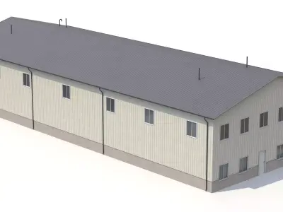 3 Industrial Buildings PBR 3D Model Pack