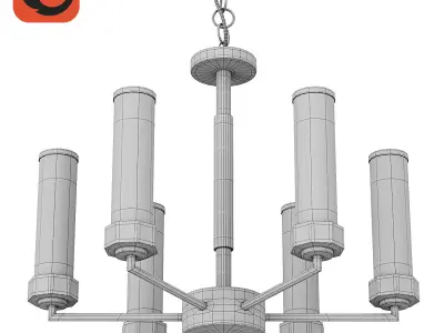 Regent-3-6-BB Chelsom chandelier Low-poly 3D model
