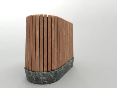 Modern Timber Street bin Vol 02 Game Ready PBR  Low-poly 3Dmodel Low-poly 3D model