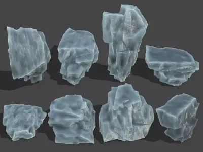 ice rocks 13 Low-poly 3D model