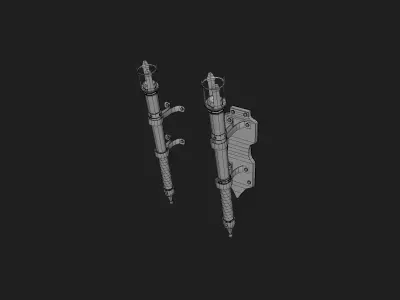 Old Torch Low-poly 3D model