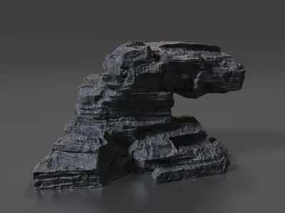 Cliff Rock 005 Low-poly 3D model