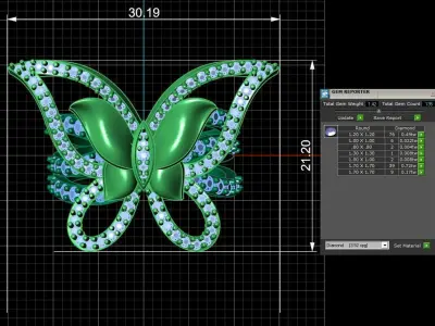 Diamond Ring for Women 3D print model 6