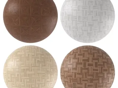 Parquet - Laminate - Wooden floor 4 in 1 3D model shop