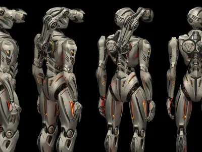 Robot Mech 3 - Rigged and Animated 3D model