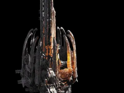 Sci Fi Wraith Claw City interceptor Tower Huge 3D model