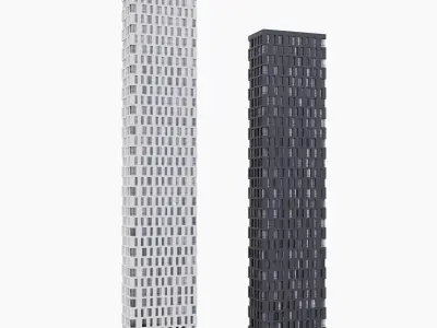 Residential building 3D model 15