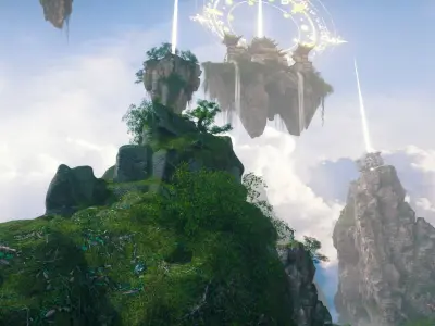 Castle in the Sky castlemountains canyon terrain Mountain pala 3D model