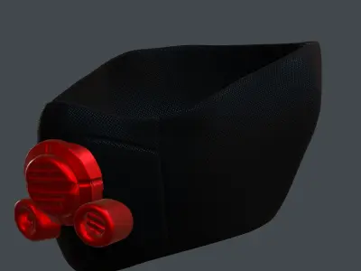 Gas mask helmet 3d model scifi Low-poly  Low-poly 3D model