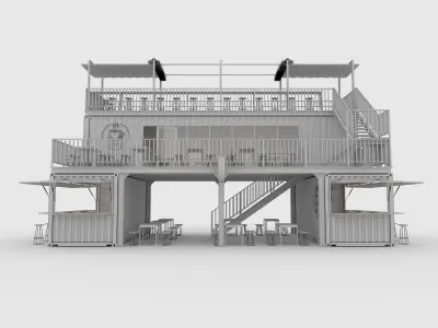 Container Cafe 2 3D model