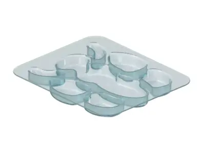 Transparent Premium Honey Bee Plate 3D model