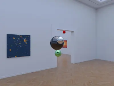 HDRI - Art Museum Gallery Interior 26 - 16384x8192 Texture