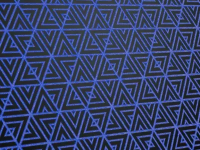 Blue Geometric Sci-Fi Triangle Pattern PBR Seamless Texture