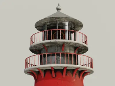 Lighthouse 3D model PBR materials Low-poly 3D model buy