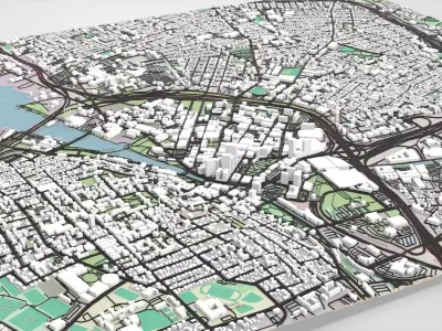 Cityscape Providence United States 3D model