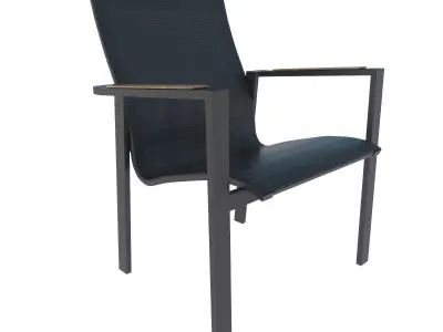 Iron chair out side 3D model