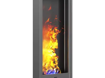 Wall Gas Fireplace 3 3D model