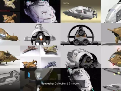 Spaceship Collection aro spacecraft 3D Model Pack