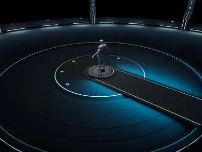 Futuristic Sci-Fi Studio Room UE5 3D model