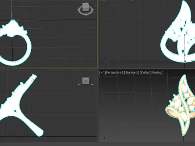 Diamond Ring 18K Fine Jewelry Light Weight 3D print model