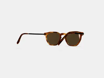 Rustin Sunglasses in Root Beer with Brushed Ink 3D model