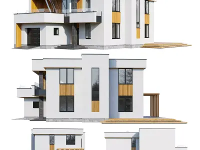 Modern house V95 3D model
