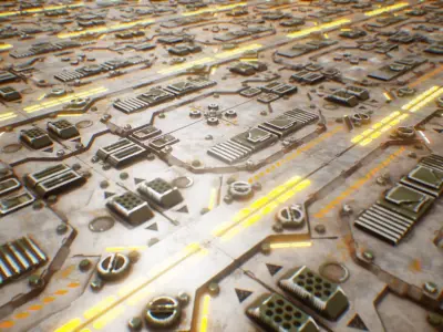 PBR Sci-Fi Industrial Texture 46 Low-poly 3D model