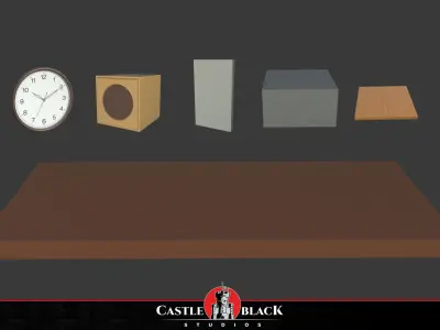 Classroom Asset Pack Low-poly 3D model