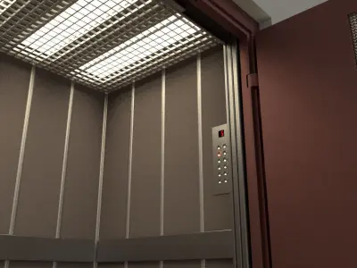 Vintage cargo elevator model 3D model