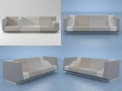 Seracs four different sofas 3D model