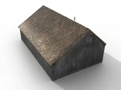 Old Shack 3DS max PBR  Low-poly 3D model