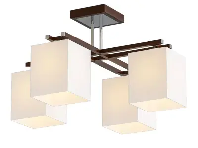 Venge four light fixtures with shades 3D model
