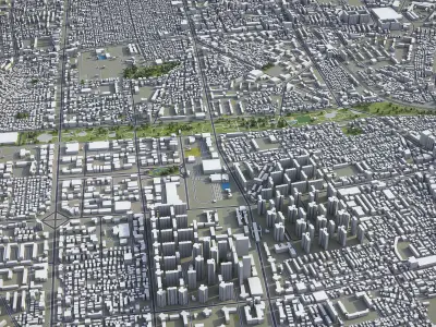 Incheon Low-poly 3D model