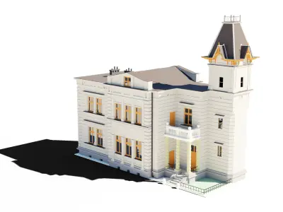 Eastern European Building 005 Low-poly 3D model