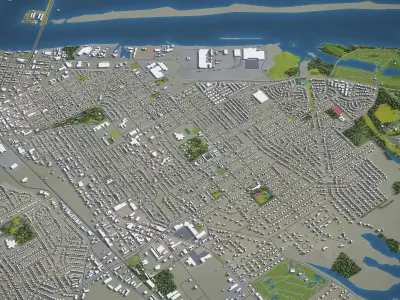 Decatur - Alabama  Low-poly 3D model