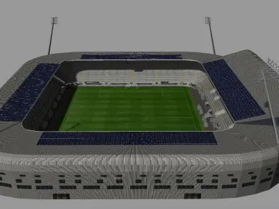 Cars Jeans Stadion Ado den Haag Low-poly 3D model