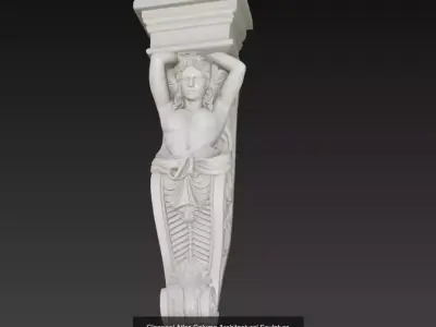 Classical Architectural Corbel - Column - Decorative Wall 3D Model Pack