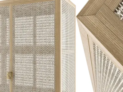 stockholm wicker chest of drawer  3D model