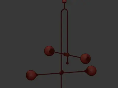 XYZ Chandelier Unique Minimalist Pendant Lamp  3D model