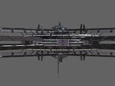 Low Poly Space Station 3 Low-poly 3D model